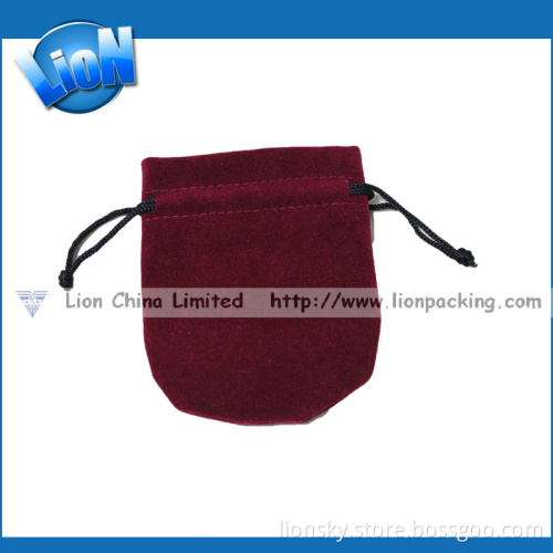 Round Circular Bead Velvet Pouch (L-095)